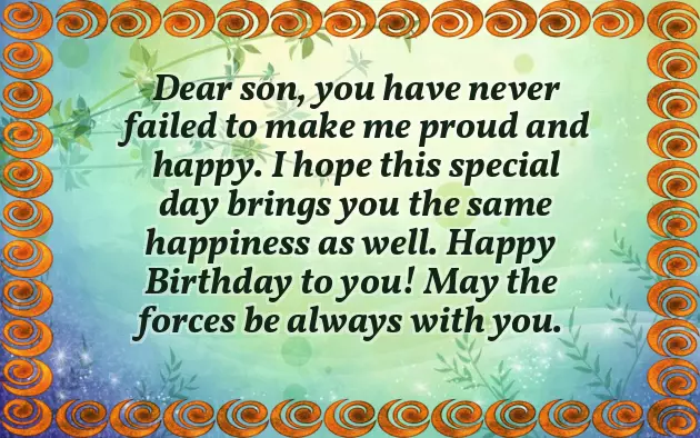 Happy Birthday Thought For Son Happy Birthday Thought For Son