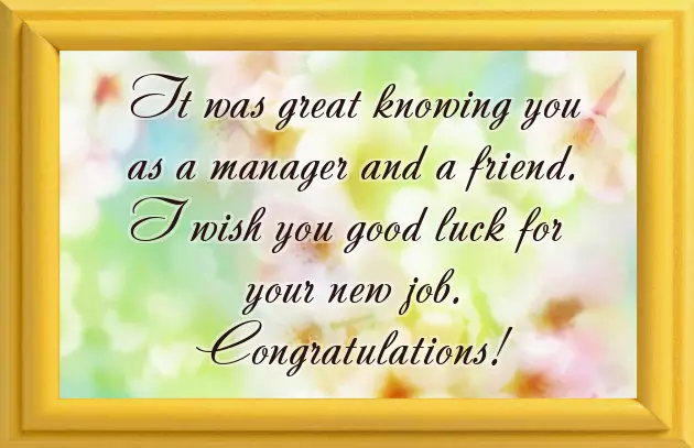 All The Best For New Job