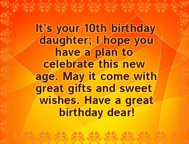 Birthday Wishes 10 Year Girl Birthday Wishes 10 Year Girl