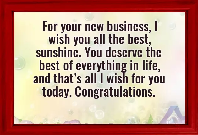 Wishes For Starting New Business