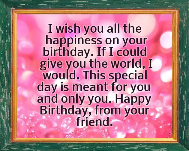 Birthday Msg For Best Friend