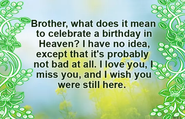 Happy Birthday To My Brother In Law In Heaven