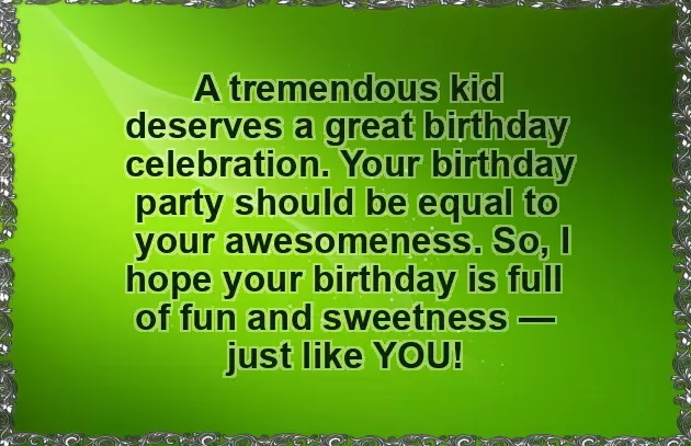Cute Birthday Wishes For Kids