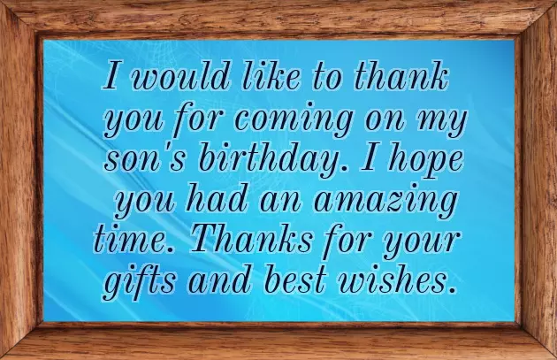 Thank You Message To Friends For Attending Birthday Party