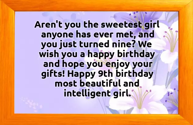 Birthday Wishes For 9 Years Old Girl Birthday Wishes For 9 Years Old Girl