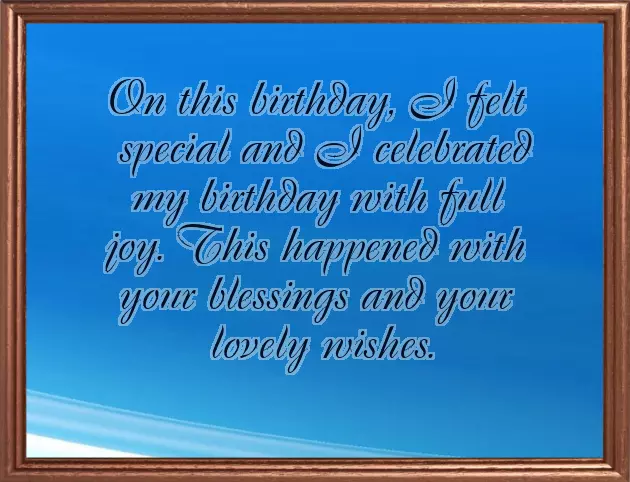 Birthday Wishes Thanks