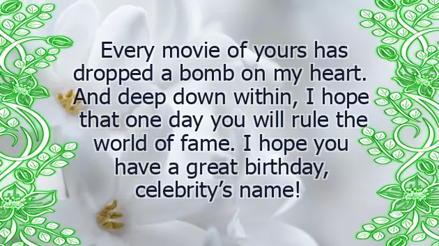 Birthday Wishes From Celebrity Birthday Wishes From Celebrity