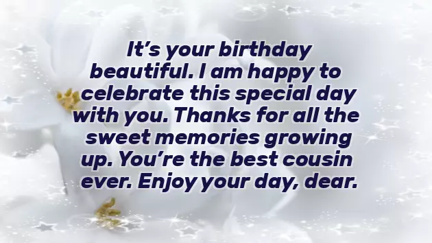 Birthday Quotes For A Cousin Sister