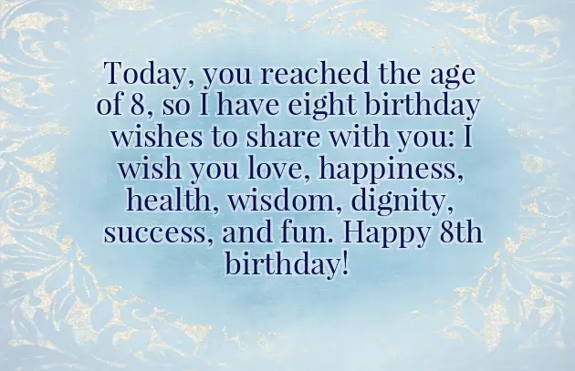 Happy Birthday To 8 Year Old Happy Birthday To 8 Year Old