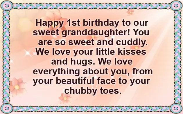 Happy 1St Birthday Granddaughter Happy 1St Birthday Granddaughter