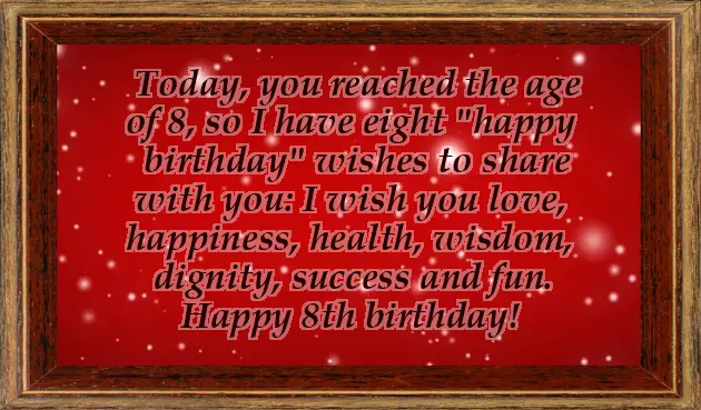 Birthday Wishes For 8 Year Old Son