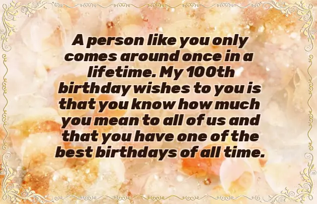 100Th Birthday Wishes 100Th Birthday Wishes