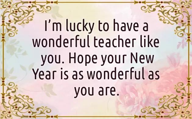 Happy New Year To Professor
