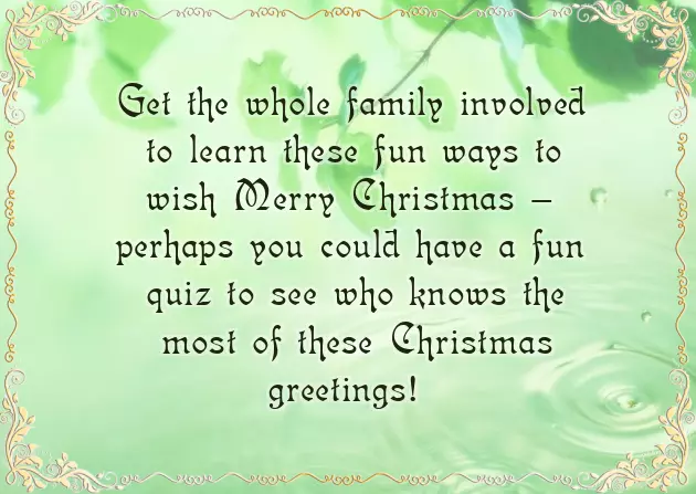 Merry Christmas In Different Language Merry Christmas In Different Language