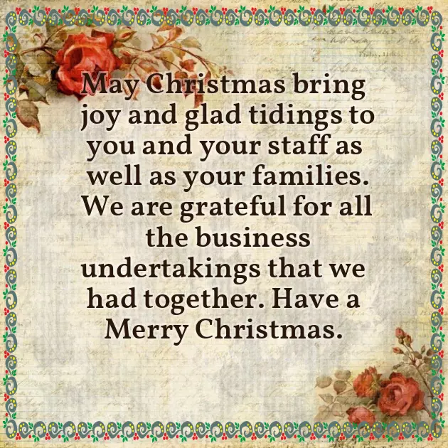 Merry Christmas Message To Staff