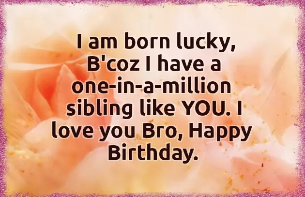 Birthday Wishes For Only One Brother