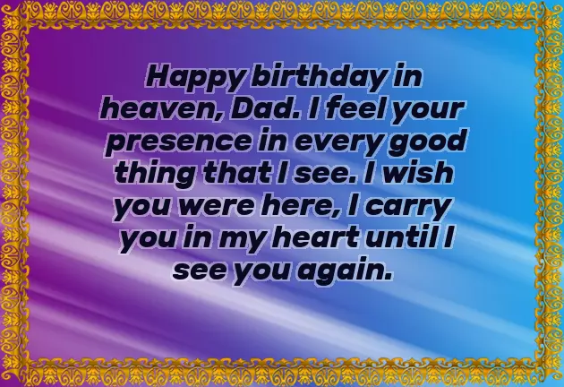 Birthday Wishes For Dad In Heaven From Daughter