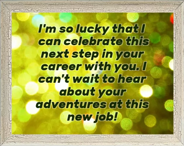 Well Wishes On New Job
