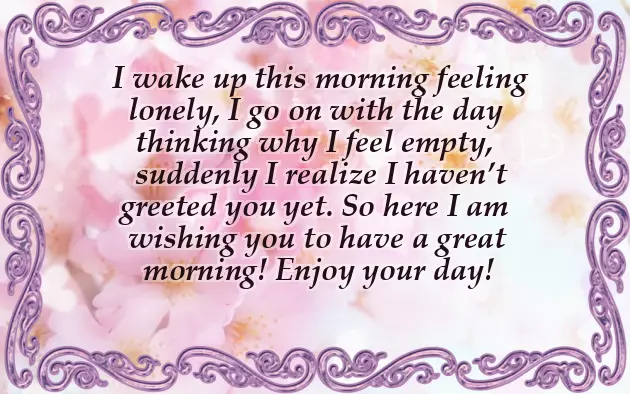 Good Morning Messages Long Distance
