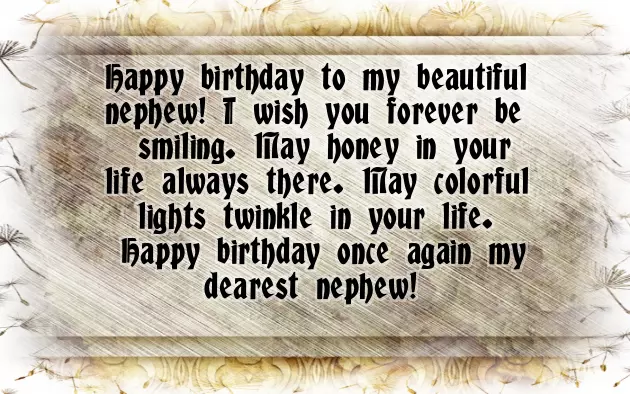 Simple Birthday Wishes For Nephew