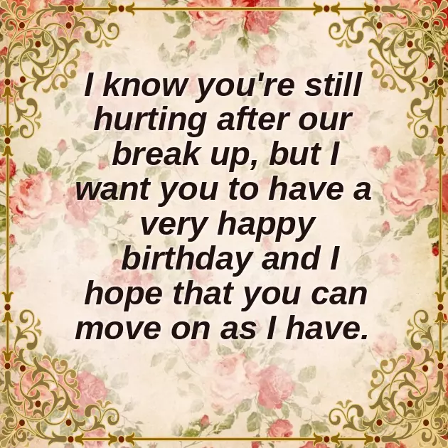 Birthday Text For Ex