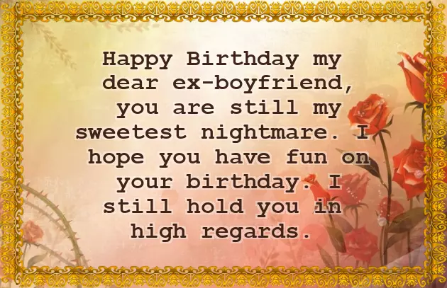 Birthday Text To An Ex