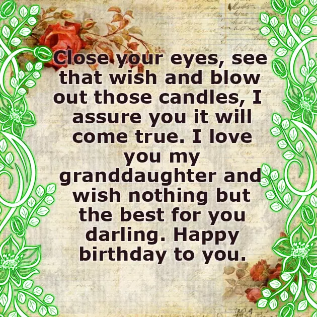 A Birthday Wish For A Granddaughter A Birthday Wish For A Granddaughter