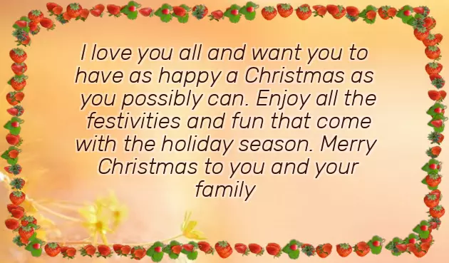 Merry Christmas Wishes To Family And Friends