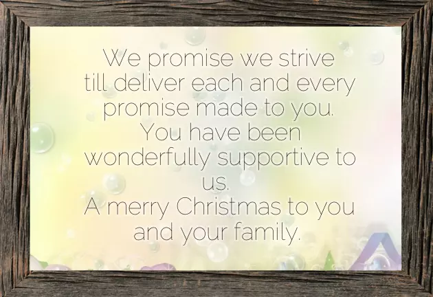 Merry Christmas To Customers