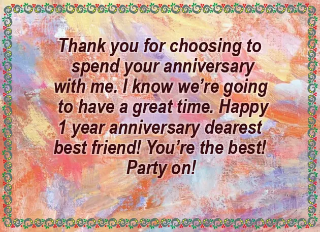 Happy Anniversary Bestie