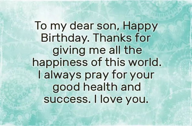 Happy Birthday To An Awesome Son
