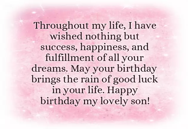 Birthday Wishes For A Wonderful Son