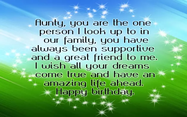 Happy Birthday To My Wonderful Aunt