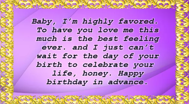 Advance Birthday Wishes For Boyfriend Romantic Advance Birthday Wishes For Boyfriend Romantic