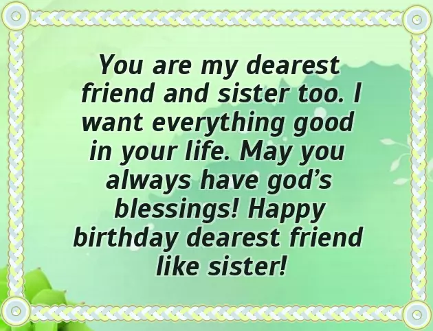 Friend Like Sister Birthday Wishes Friend Like Sister Birthday Wishes