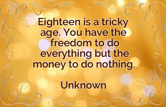 18Th Birthday Words 18Th Birthday Words