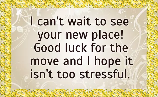 Good Luck In Your New Home