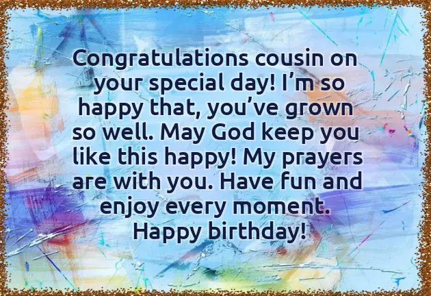 18Th Birthday Wishes For Cousin Female