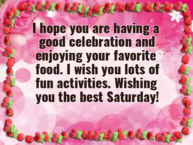 Saturday Morning Message