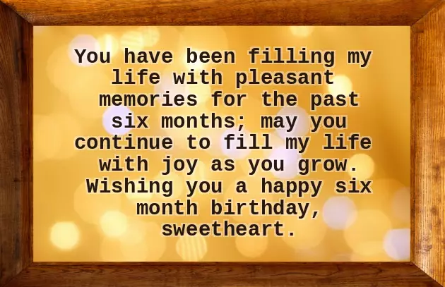 Half Birthday Wishes For Baby Girl