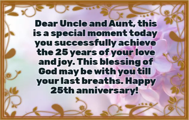 25Th Wedding Anniversary Wishes To Sister