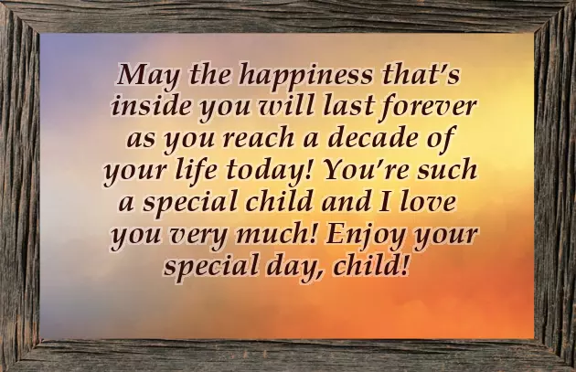 Birthday Greetings For 10 Year Old Boy