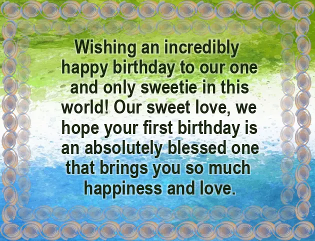 Happy Birthday Wishes For One Year Old Baby Girl Happy Birthday Wishes For One Year Old Baby Girl