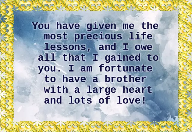 Brother Wishes Sister