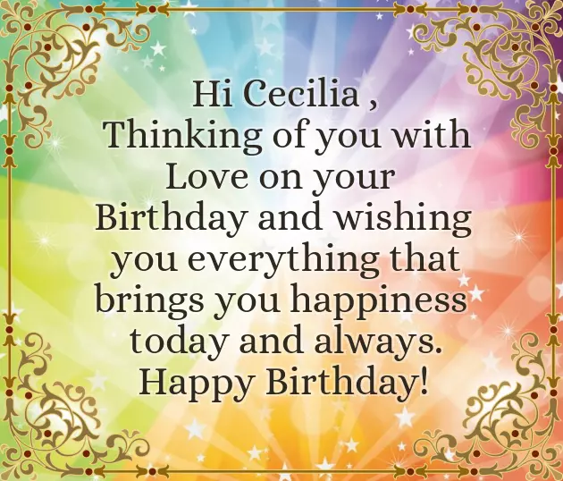 Happy Birthday Cecilia