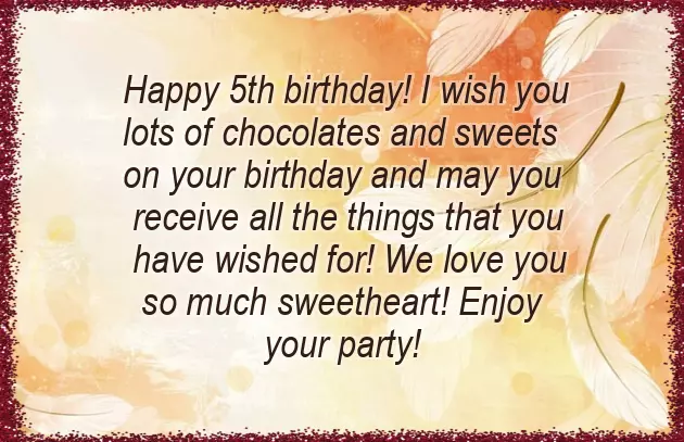 Happy Birthday 5 Years Girl