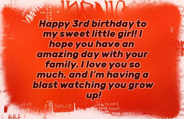 Happy 3Rd Birthday To My Niece
