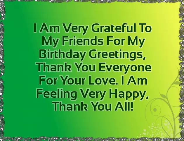 Birthday Thanks For Friends And Family