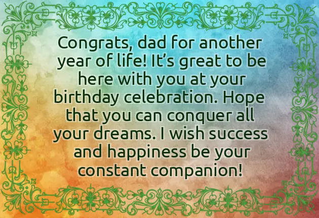Birthday Greeting For Father Birthday Greeting For Father
