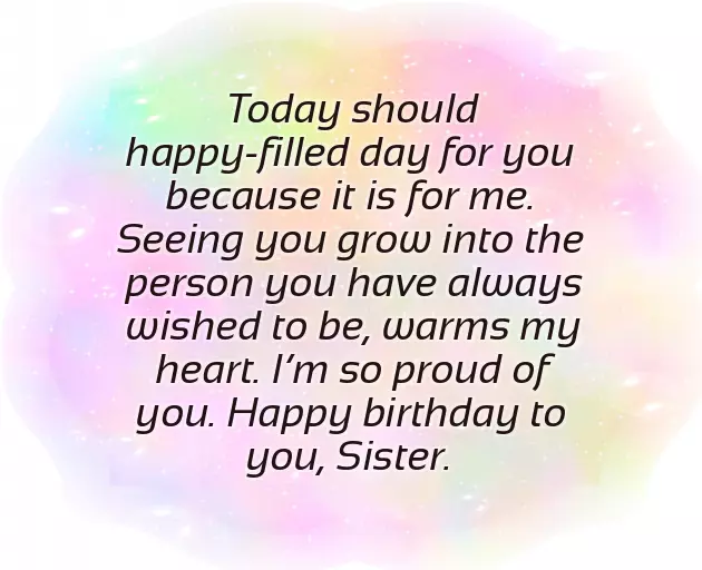 Happy Birthday To My Only Sister